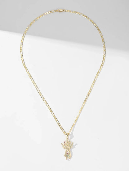 COLLAR DIVINO NIÑO™ · Yo Me Encargo · Baño Oro 18K + Circonias