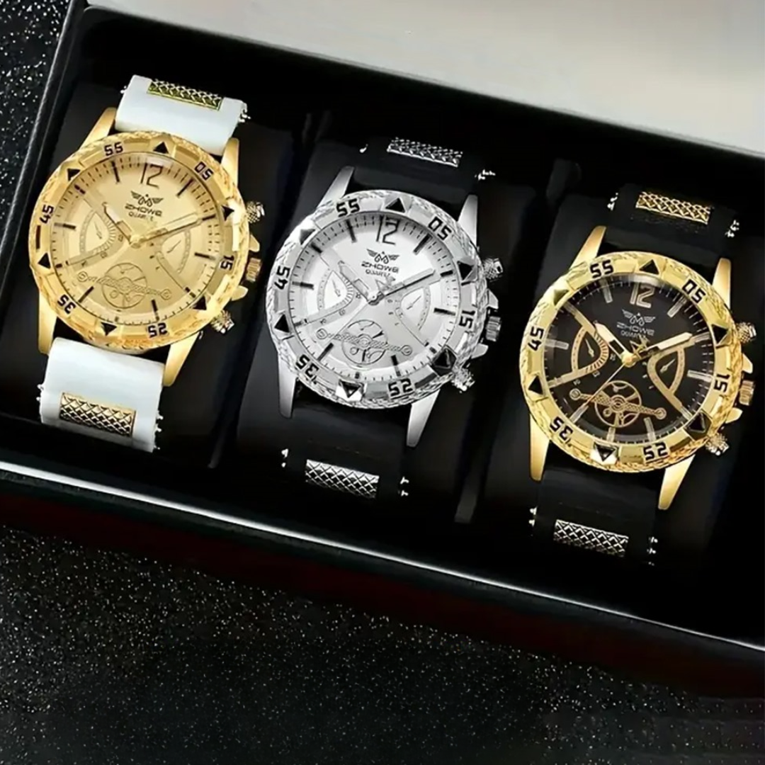 OFERTA ESPECIAL! SET X3 RELOJES PREMIUM LUXURIE