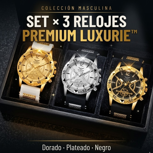 OFERTA ESPECIAL! SET X3 RELOJES PREMIUM LUXURIE