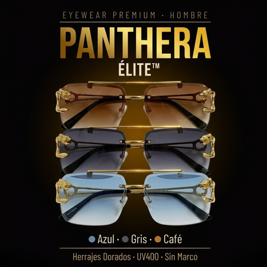 SET PANTHERA ÉLITE™ — Azul · Gris · Café | Gafas Premium | Rimless | UV400 | Hombre