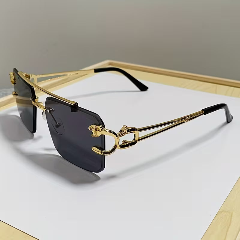 SET PANTHERA ÉLITE™ — Azul · Gris · Café | Gafas Premium | Rimless | UV400 | Hombre