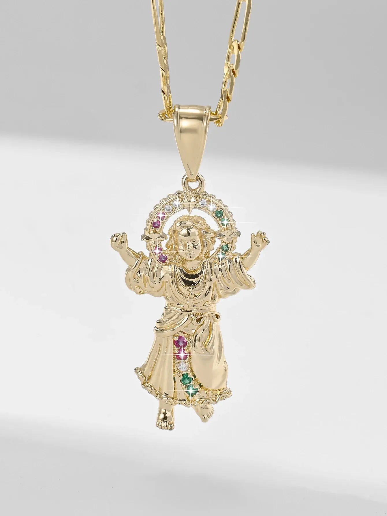 COLLAR DIVINO NIÑO™ · Yo Me Encargo · Baño Oro 18K + Circonias