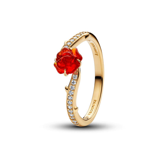 ANILLO ROSA ETERNA™ · Anillo Rosa Roja Baño en Oro · Regalo Perfecto Mujer
