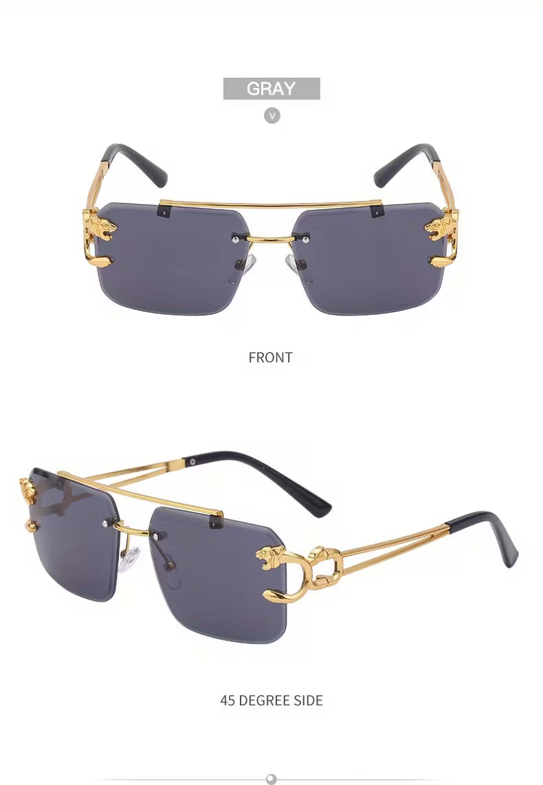 SET PANTHERA ÉLITE™ — Azul · Gris · Café | Gafas Premium | Rimless | UV400 | Hombre