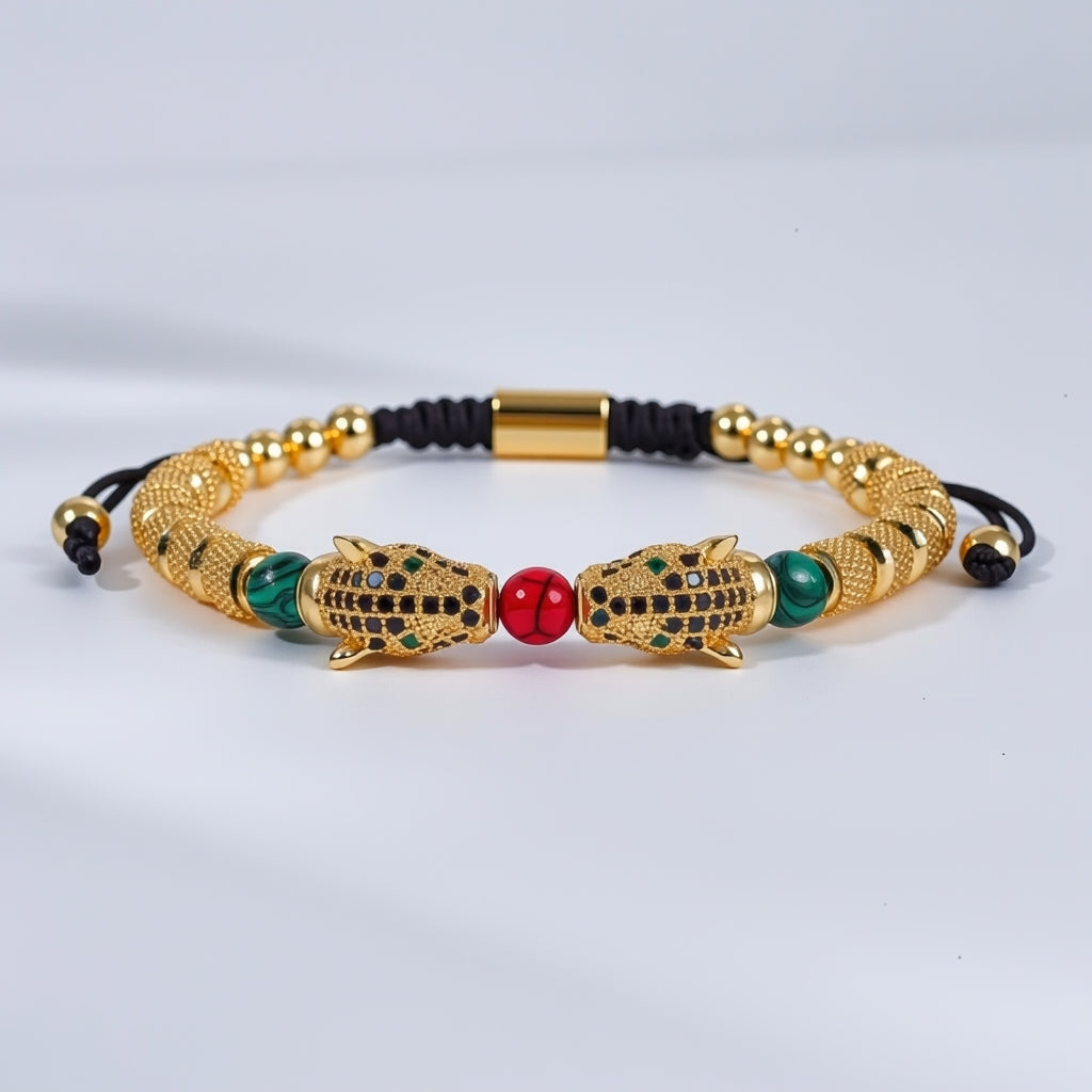 BRAZALETE EMPEROR JAGUAR™ · Lujo Masculino · Acero Inoxidable 24K Premium