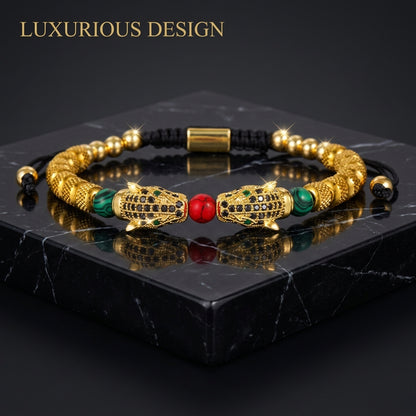BRAZALETE EMPEROR JAGUAR™ · Lujo Masculino · Acero Inoxidable 24K Premium