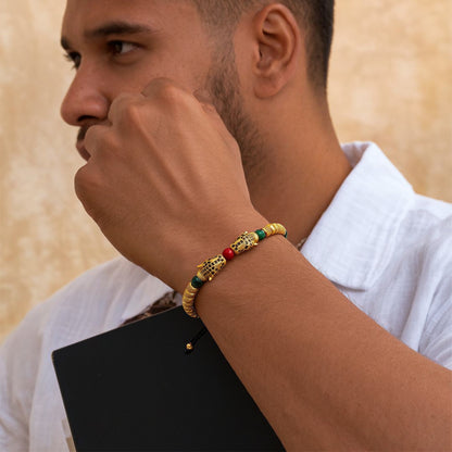 BRAZALETE EMPEROR JAGUAR™ · Lujo Masculino · Acero Inoxidable 24K Premium