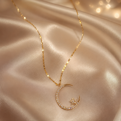 COLLAR SELENE™ · Collar Luna y Estrella Acero Inoxidable · Joyería Exclusiva Mujer