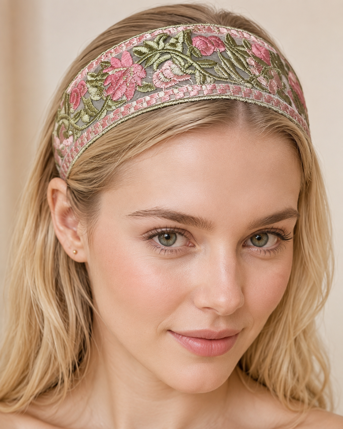 SET FLORÉ™ · Pack x3 Diademas Encaje Bordado Floral · Vinchas Mujer Elegantes