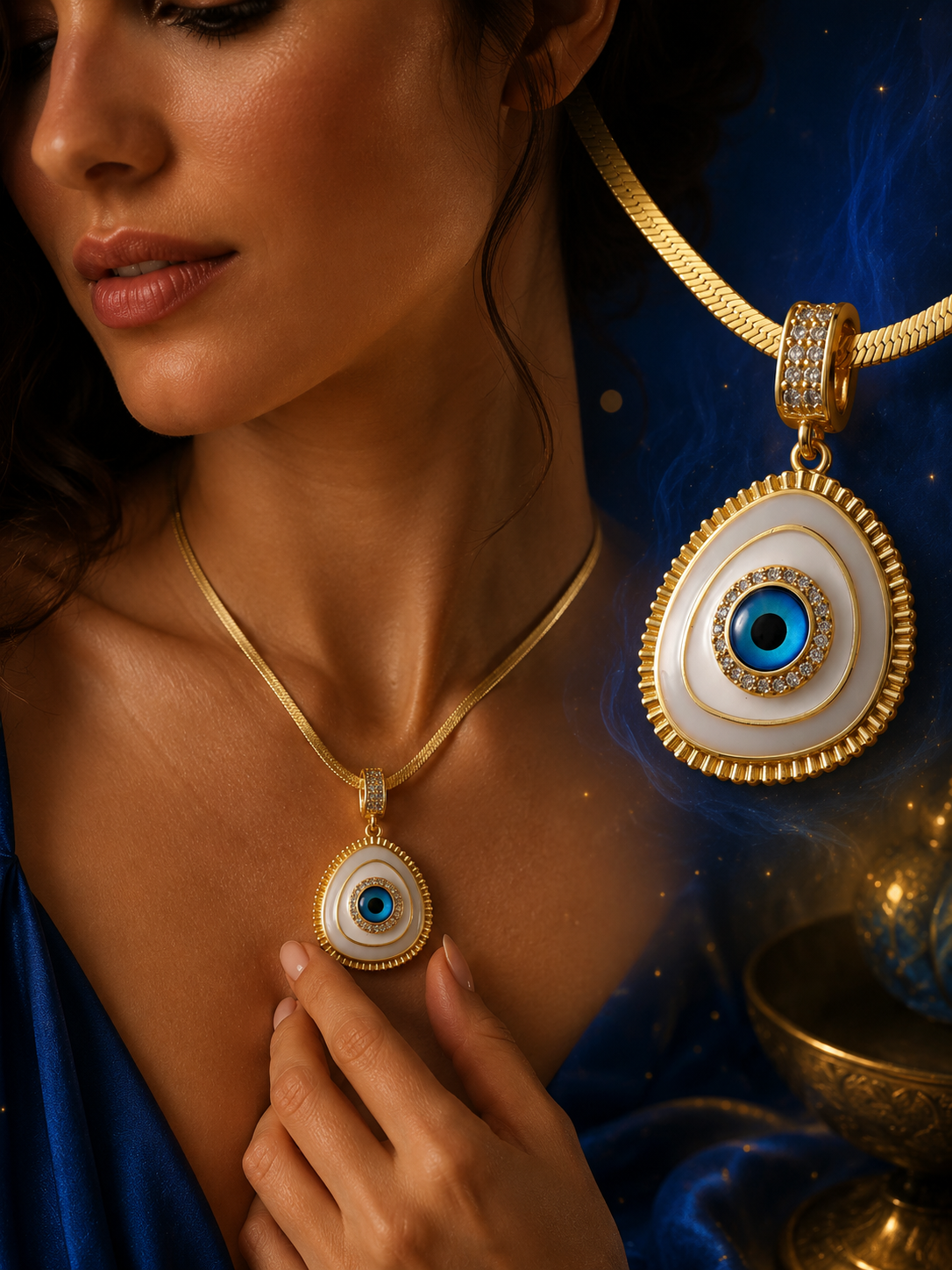 Collar Ojo Turco Mistyc™ | Protección, Belleza y Energía Positiva BY MANDALA BOHO