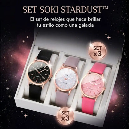 OFERTA ESPECIAL! SET DE RELOJES SOKI Stardust™ x3