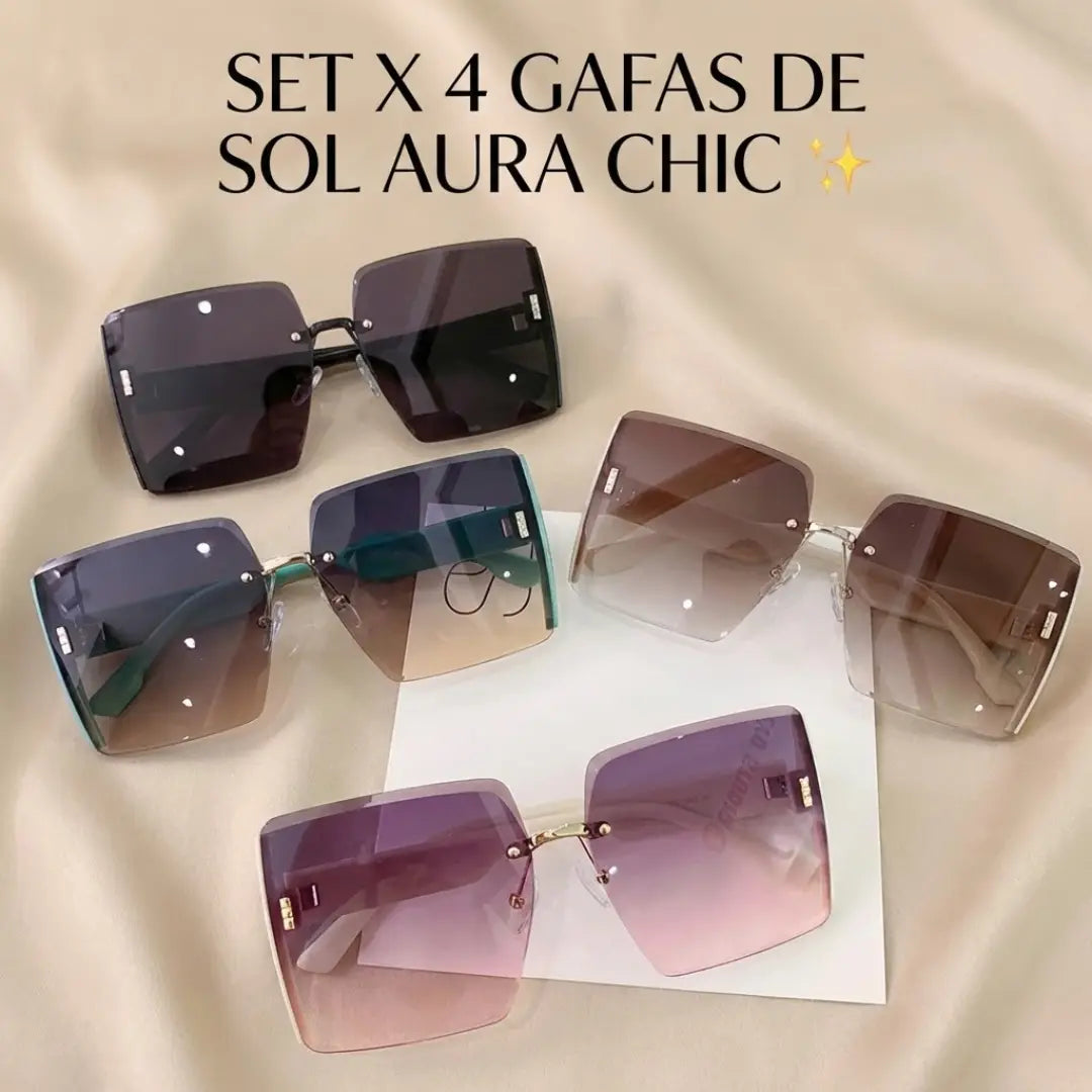 OFERTA ESPECIAL! SET X4 GAFAS DE SOL AURA CHIC