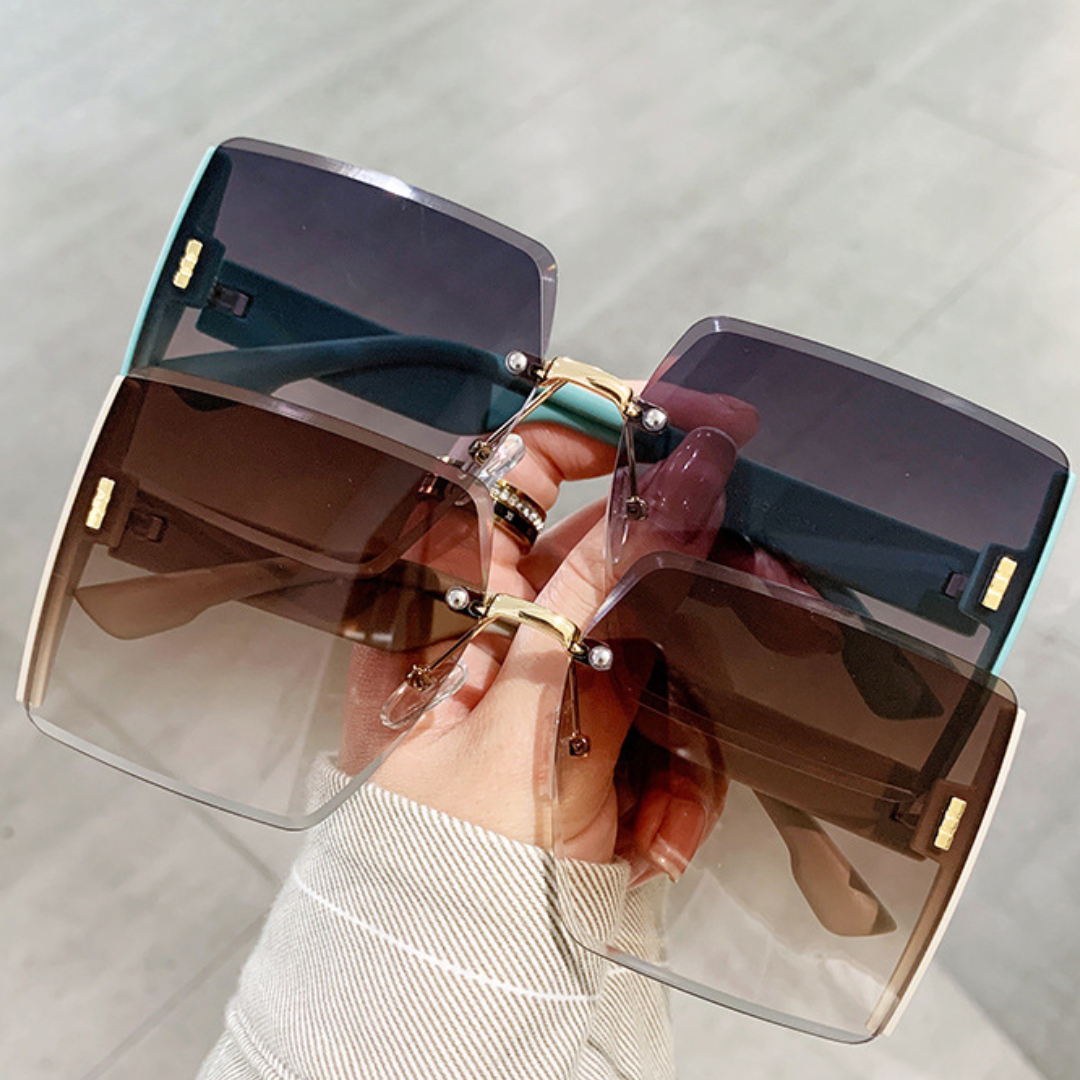 SET x4 GAFAS SOL SERENA™ — Teal · Café · Lila · Negro | Sin Marco | UV400