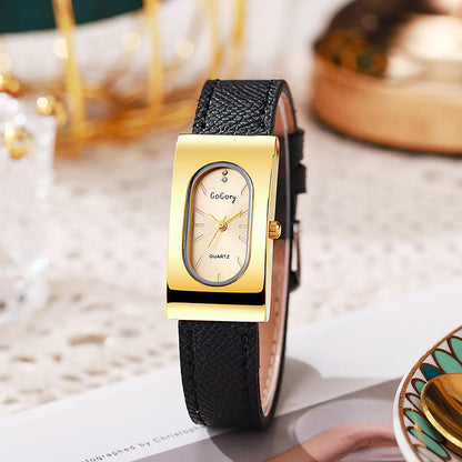 SET NOIR ÉCLAT™ · Reloj Gold Rectangular + Gafas Square Glitter · Mujer