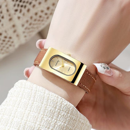 SET DORADO ROSTRO™ — Brazalete Escultórico + Reloj Vintage