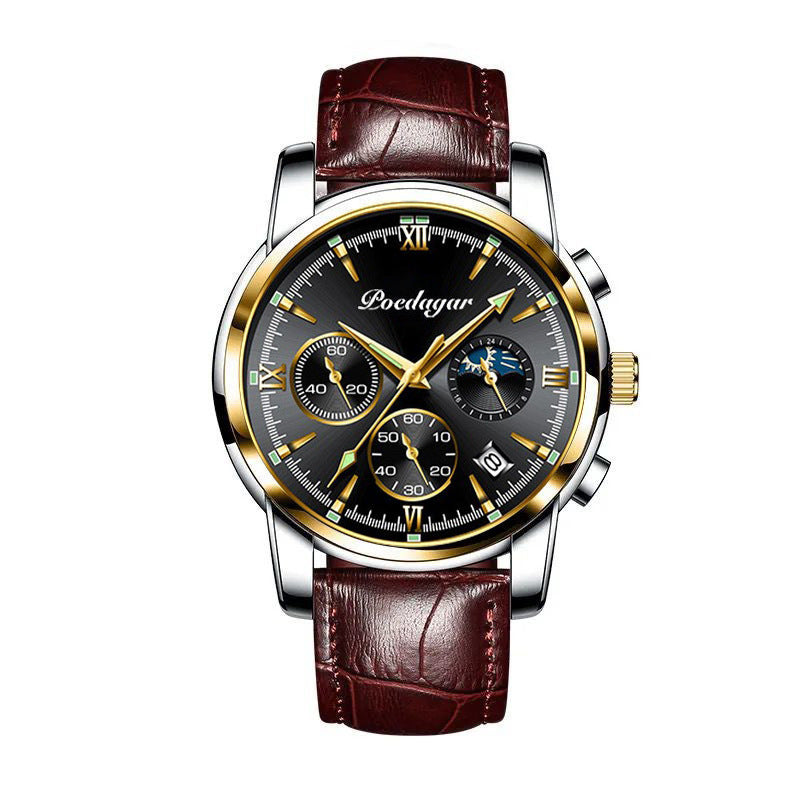 SET DUO CAVALIER™ · 2 Relojes Hombre Correa Cuero · Luxury Edition
