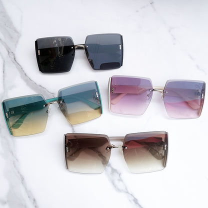 SET x4 GAFAS SOL SERENA™ — Teal · Café · Lila · Negro | Sin Marco | UV400