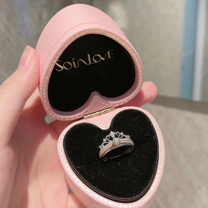 SET PROMESA REINE™ · 2 Anillos de Promesa Corona · CoverGold Premium