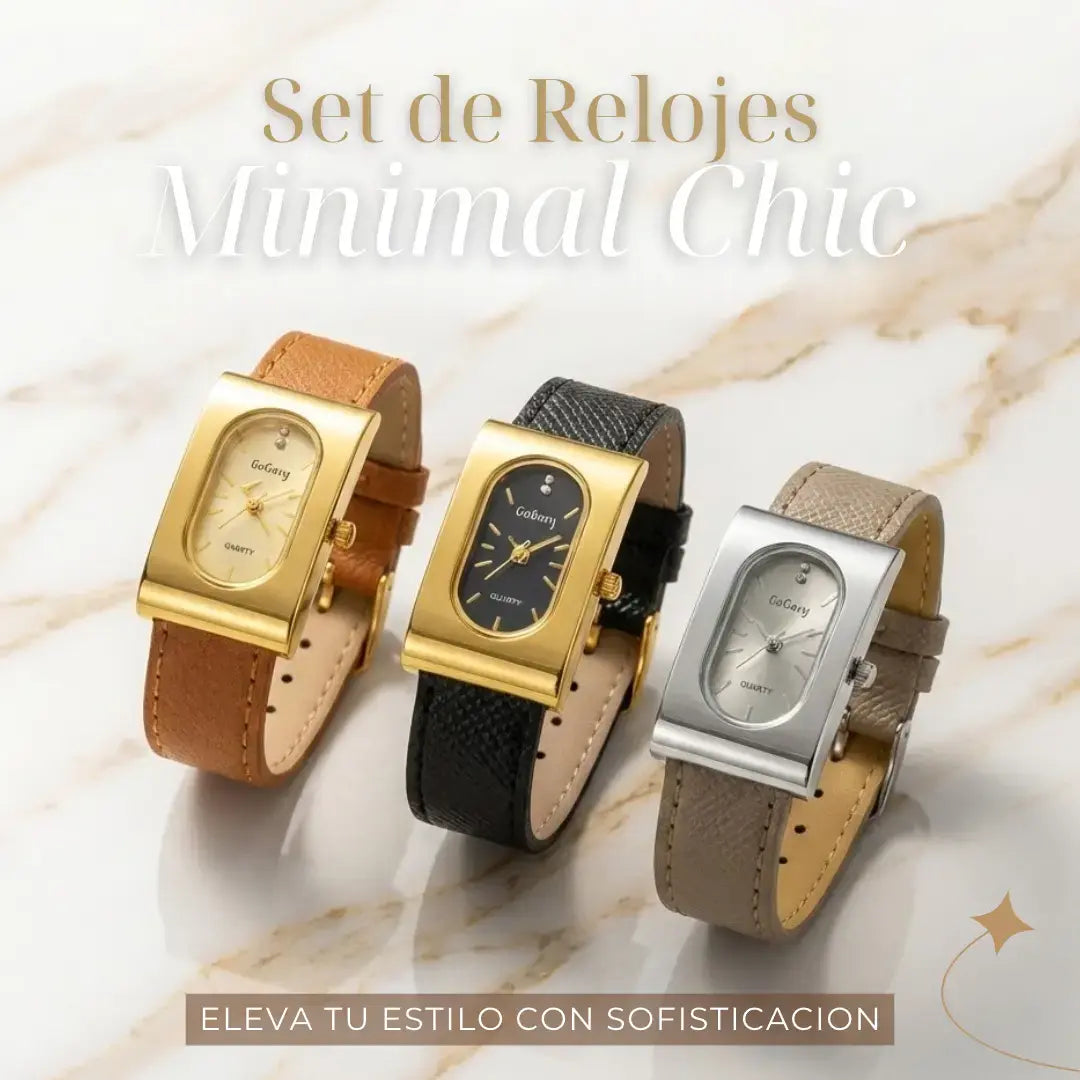 OFERTA ESPECIAL! SET X 3 RELOJES MINIMAL CHIC