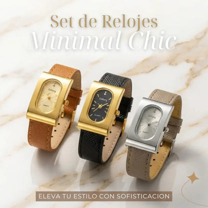 OFERTA ESPECIAL! SET X 3 RELOJES MINIMAL CHIC