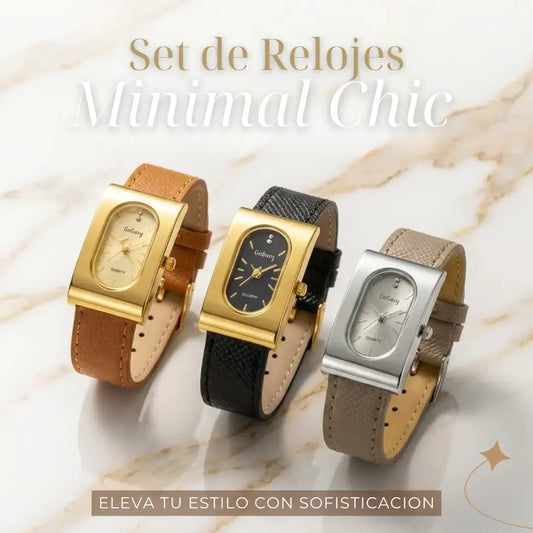 OFERTA ESPECIAL! SET X 3 RELOJES MINIMAL CHIC