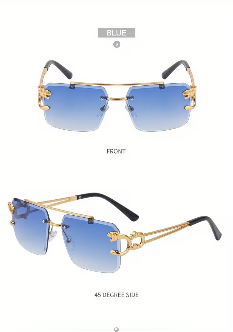 SET PANTHERA ÉLITE™ — Azul · Gris · Café | Gafas Premium | Rimless | UV400 | Hombre