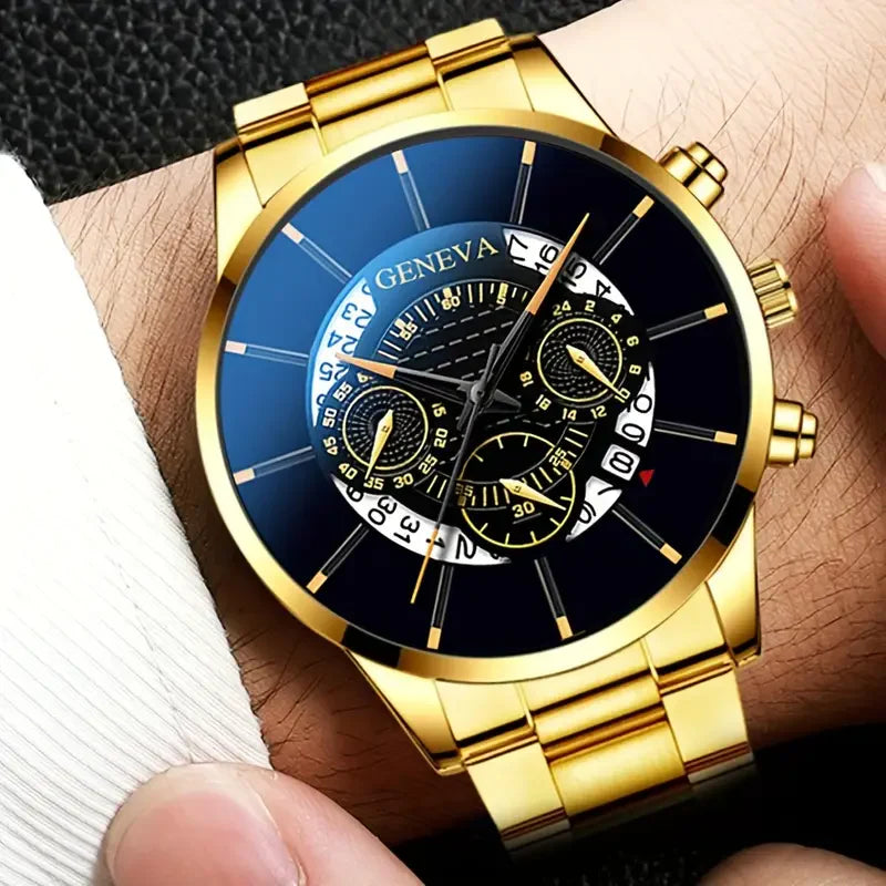 SET MAGNATE™ · 2 Relojes Hombre + Cartera de Cuero · Ejecutivo Edition