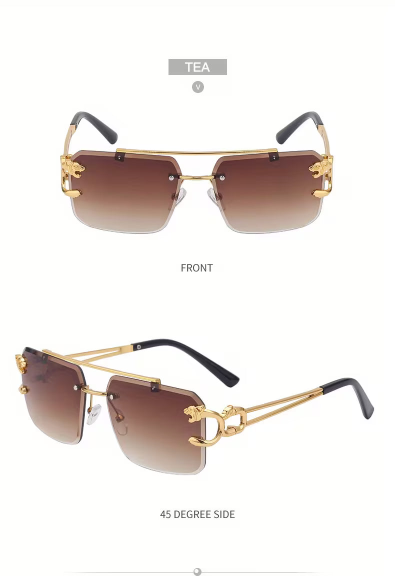 SET PANTHERA ÉLITE™ — Azul · Gris · Café | Gafas Premium | Rimless | UV400 | Hombre