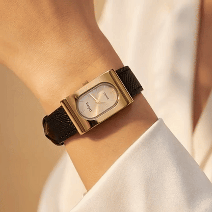 SET NOIR ÉCLAT™ · Reloj Gold Rectangular + Gafas Square Glitter · Mujer