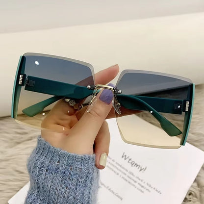 SET x4 GAFAS SOL SERENA™ — Teal · Café · Lila · Negro | Sin Marco | UV400